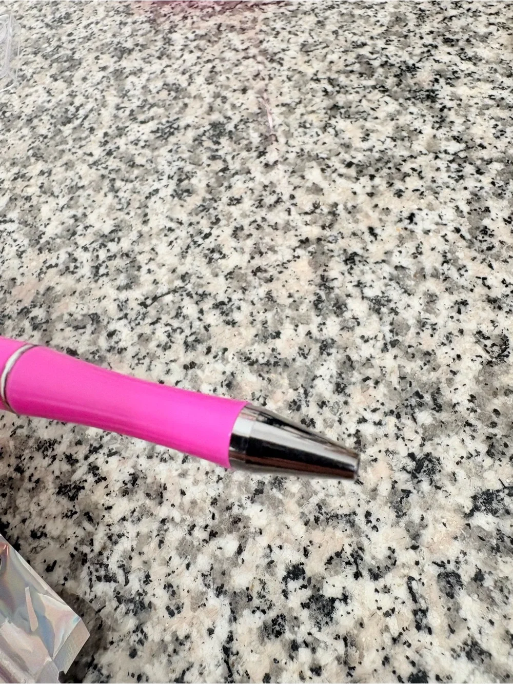 Kids Pink Novelty Pen with Decorative Top